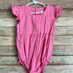 Pink Ruffled Kids One Piece
